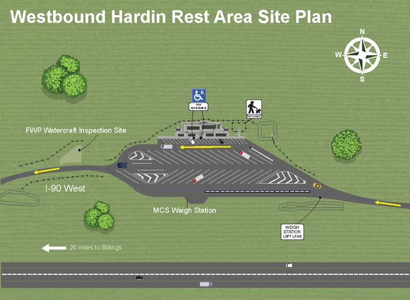 Hardin Rest Area Westbound Site Plan