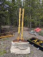 Windsock pole with base