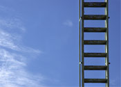 ladder against blue sky