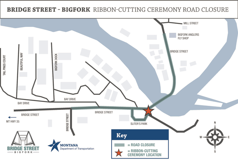 map of road closers