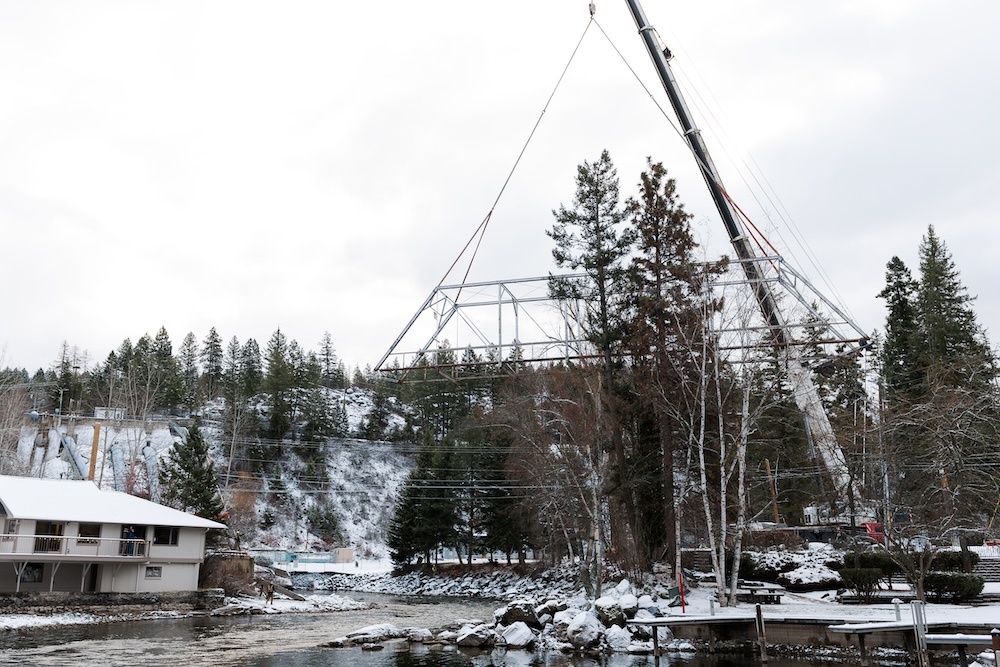 Bridge Street Bridge removal on Thursday, January 2, 2025 (Dawn May Photography)