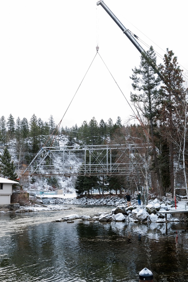 Bridge Street Bridge removal on Thursday, January 2, 2025 (Dawn May Photography)