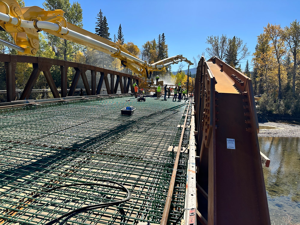 Work being done the week of October 3, 2024 on the Dalton Mountain Bridge project