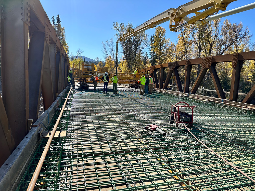 Work being done the week of October 3, 2024 on the Dalton Mountain Bridge project