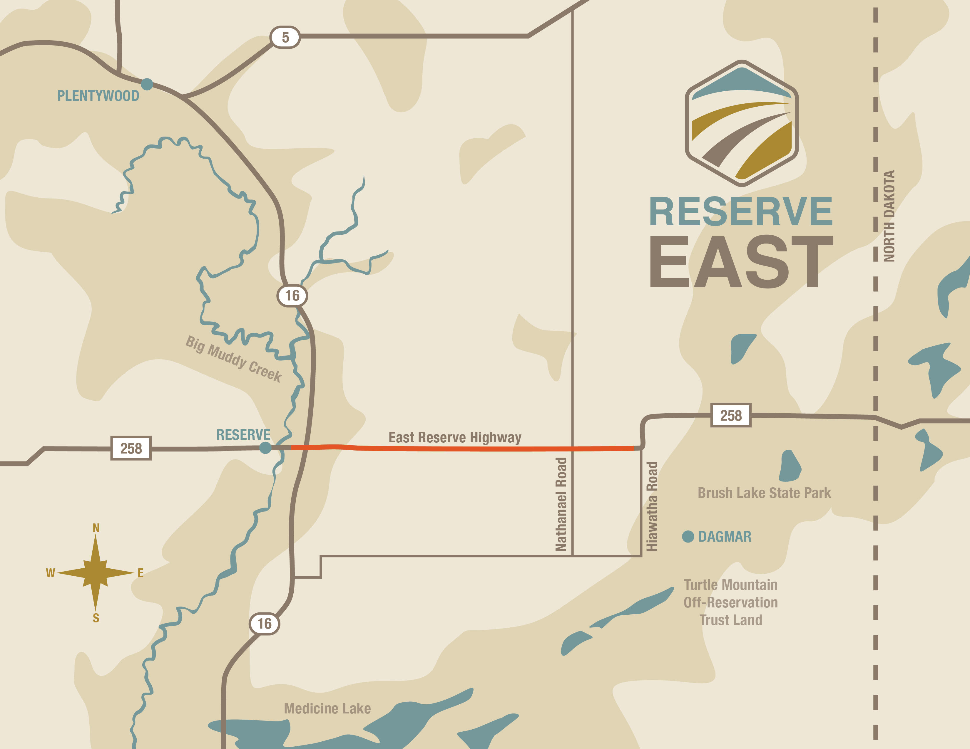 Reserve-East Highway Project map