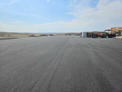 Paving of parking lots and driveways is underway. (Dick Anderson Construction/Tyler Hansen)