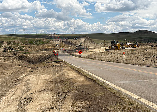 Detour on the West of Brockway-West project.