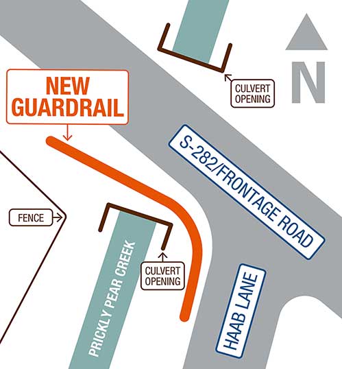 New guardrail location map