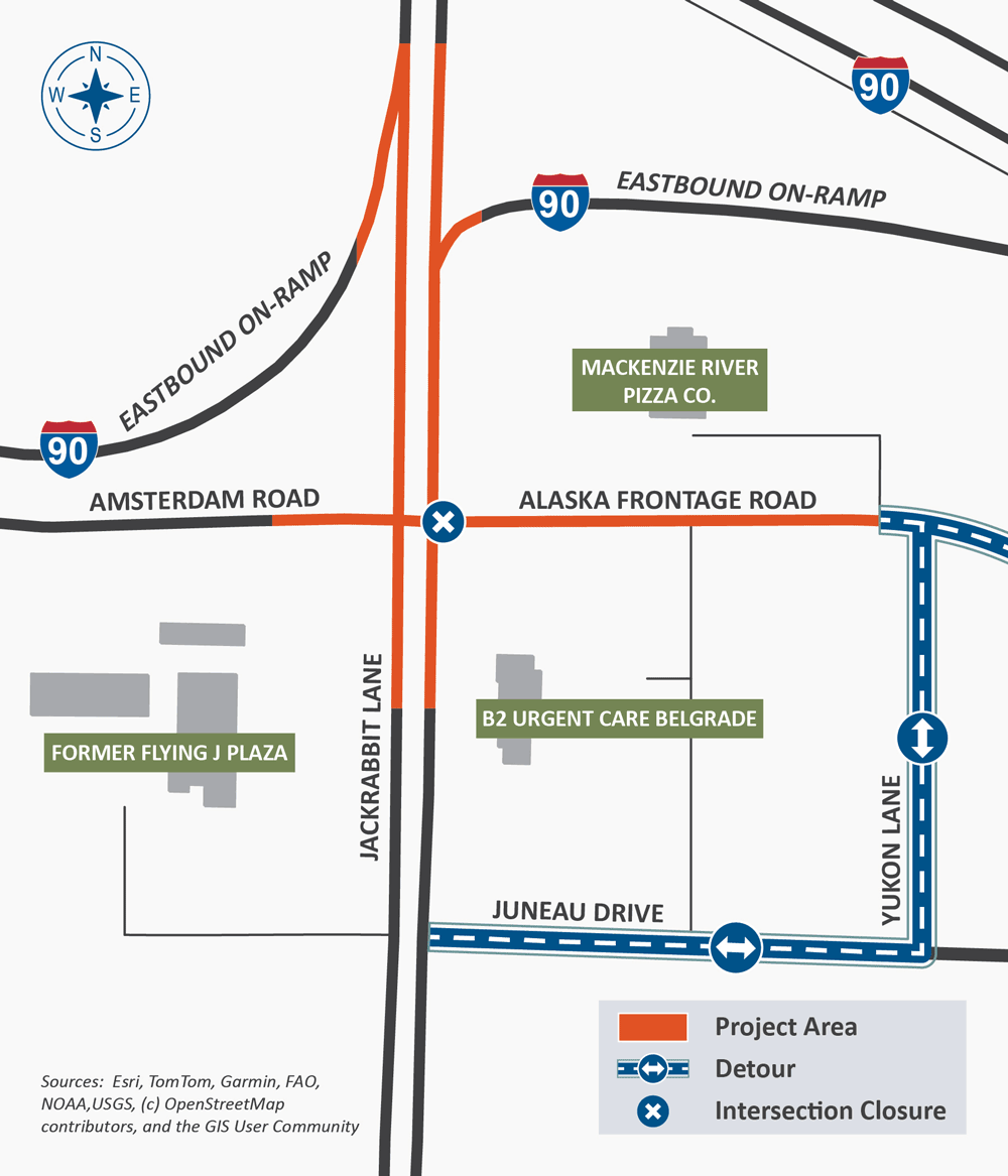 Detour map