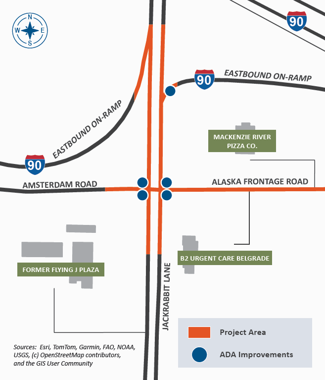 Jackrabbit Amsterdam Intersection Improvements project map