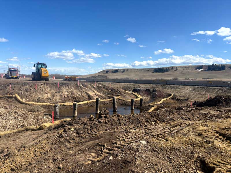 After the demolition of the existing bridge at Parr Creek (bridge #5990) - April 2025