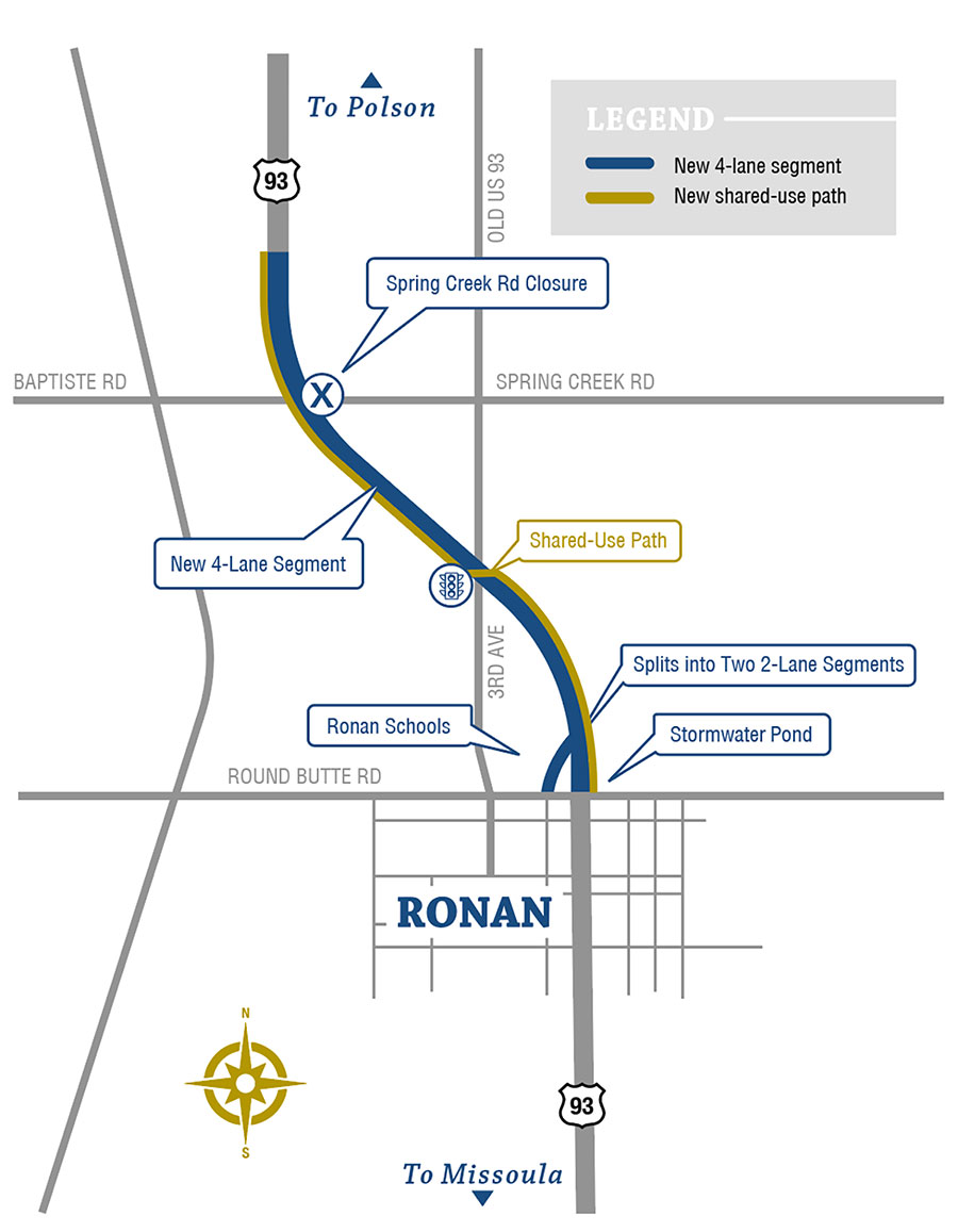 Project area map of Ronan North