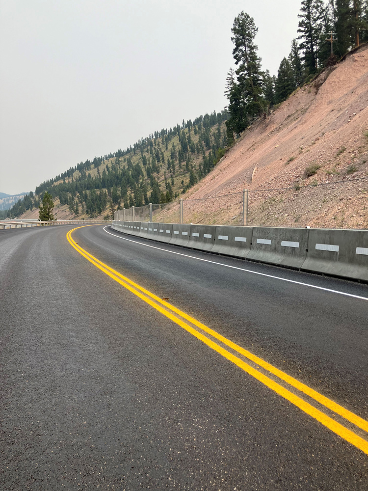 Montana Highway 83 (MT 83) paved and striped