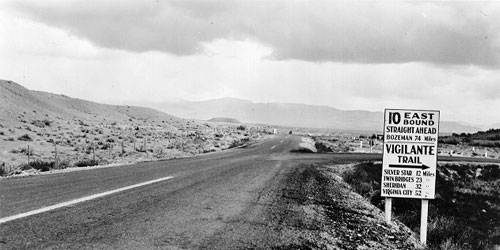 old historical photo of highway 10 eastbound